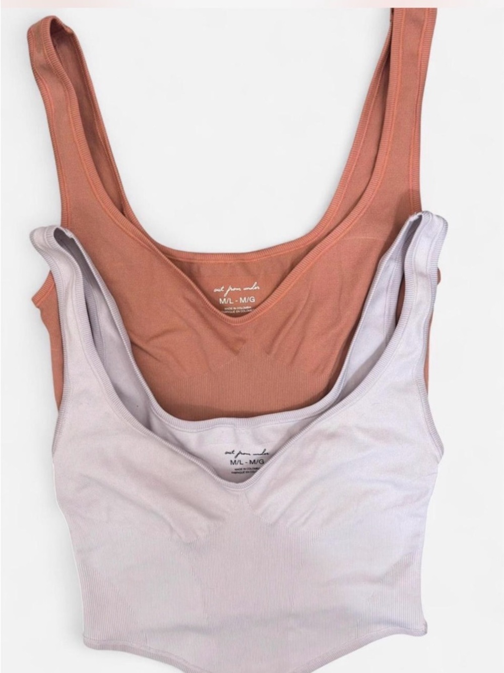 3 for $50 Urban Outfitters White Ribbed Tank with Black Print
